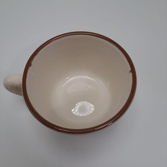 Syracuse China Restaurantware Coffee Cup White with Brown Trim Collectible Tea - Picture 6 of 9